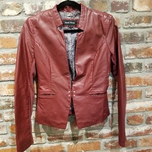 Red leather jacket